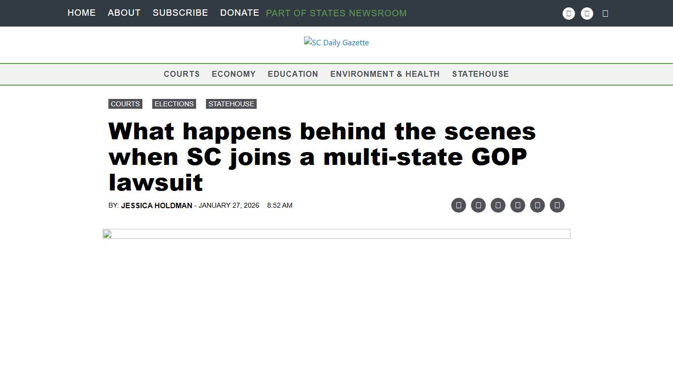 What happens behind the scenes when SC joins a multi-state GOP lawsuit • SC Daily Gazette